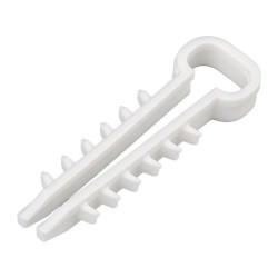 Дюбель-хомут 5-10 для плоского кабеля бел. (уп.100шт) Rexant 07-4610