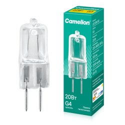 Лампа галогенная JD 20Вт капсула g4 3000К 240В g4 Camelion 10405