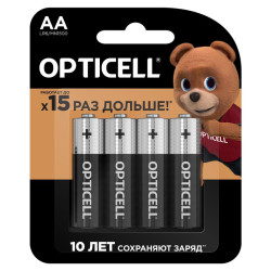 Элемент питания алкалиновый AA/LR6 (блист.4шт) Basic Opticell 5051001/6051001