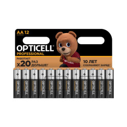 Элемент питания алкалиновый AA/LR6 (блист. 12шт) Professional Opticell 5052005/6052005