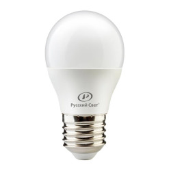 Лампа светодиодная RS G45 E27 6W 220-240V 2700К 6Вт 600лм Ra 90 шар Русский Свет 15010445046