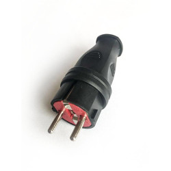 Вилка прямая 16А IP44 черн. КОСМОС VKsm-Z-IP(B)16A