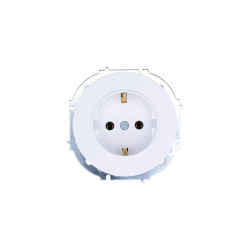 Розетка 1-м OSEN IP20 с заземл. ПБТ бел. LEZARD 743-0288-122B