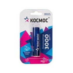 Аккумулятор Li-ion 18650 3400мА.ч без защиты (уп.2шт) КОСМОС KOC18650Li-ion34US2