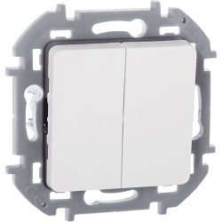 Выключатель 2-кл. Inspiria 10А IP20 250В 10AX механизм бел. IEK 673620