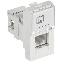 Розетка компьютерная 1-м 1мод. RJ45 кат.5E UTP механизм PRIMER IEK CKK-40D-RI1-K01