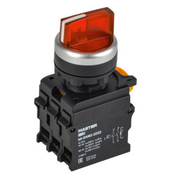 Переключатель 3 полож. 2НО с подсветкой красн. MASTER IEK MI-SW60-20XD-4-14-3-K04